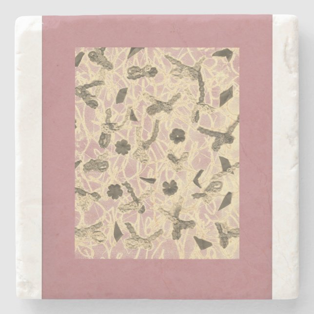 Verzierter Stone-Untersetzer für Floating Bows Steinuntersetzer (Vorderseite)