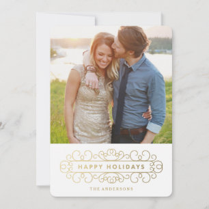 Verzierter Urlaub Feiertagskarte