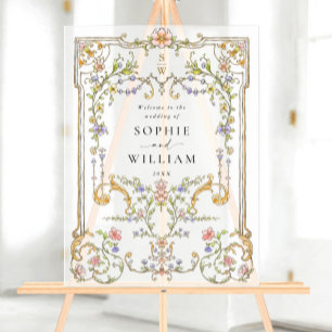 Verzierter Vintager Rahmen Bohemische BEGRÜSSUNG Acrylschild