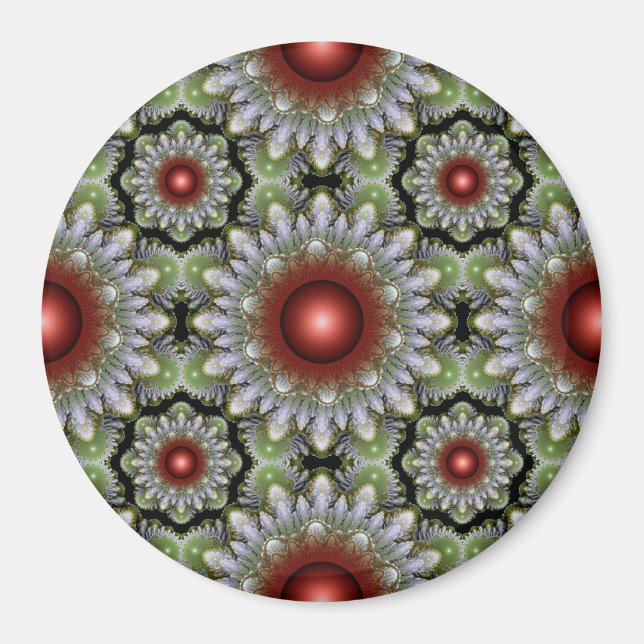 Verzierter Weihnachtenmagnet Magnet (Vorne)