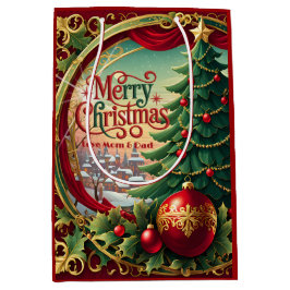 Verzierter Weihnachtsbaum Mittlere Geschenktüte