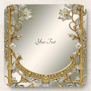 Verzierter weißer Untersetzer aus Hartplastik