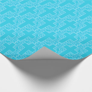 Verziertes 2-2-Toner-Blau Geschenkpapier