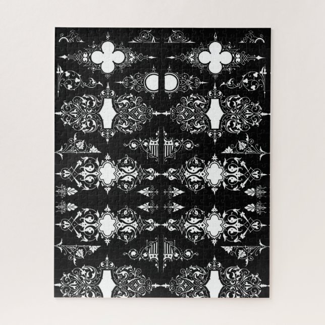 Verziertes antikes Gothic-Dekor Puzzle (Vertikal)