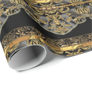 Verziertes Barock Roubaix Geschenkpapier