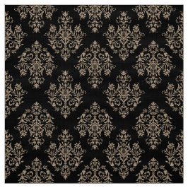 Verziertes Barockschwarzes Damasmuster Stoff