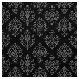 Verziertes Barockschwarzes Damasmuster Stoff