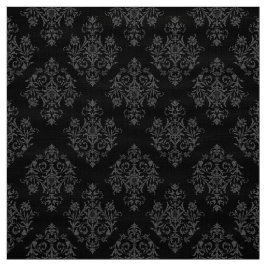Verziertes Barockschwarzes Damasmuster Stoff