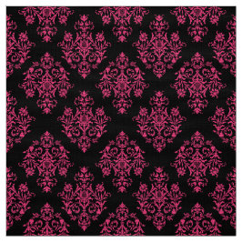 Verziertes Barockschwarzes Damasmuster Stoff