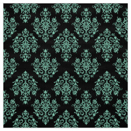 Verziertes Barockschwarzes Damasmuster Stoff