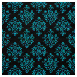 Verziertes Barockschwarzes Damasmuster Stoff