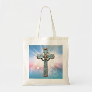 Verziertes christliches Kreuz Tragetasche