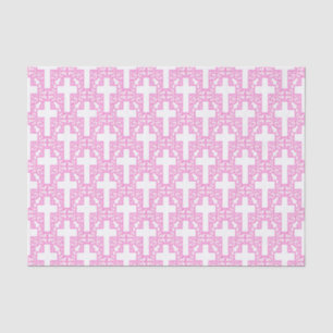 Verziertes Cross 06 Pink-GEWEBE-WRAPPING-PAPIER Seidenpapier