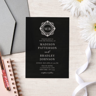 Verziertes Floral Monogram Wedding Elegant