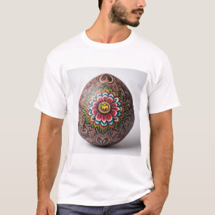 Verziertes florales Eidesign T-Shirt