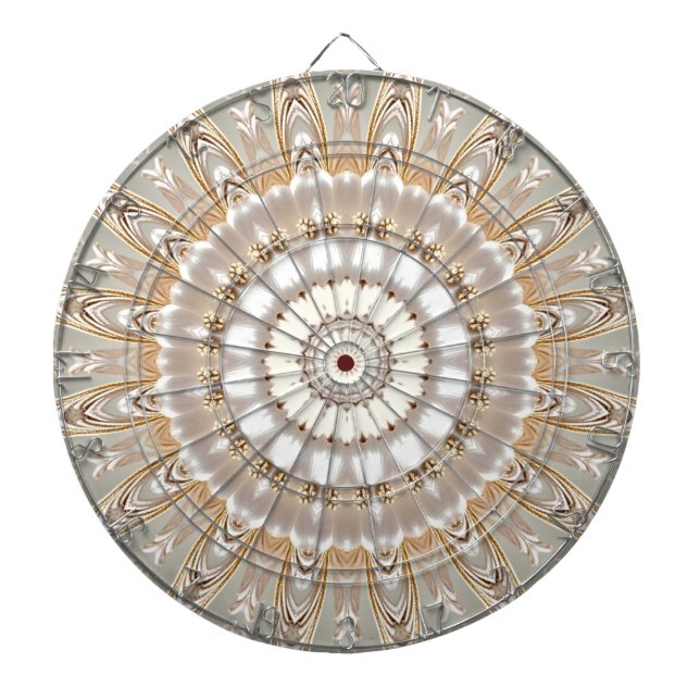 Verziertes florales Mandala-Muster-Dartscheibe Dartscheibe (vorne)