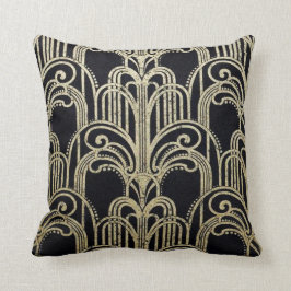 Verziertes Fountain Design Art Deco Kissen