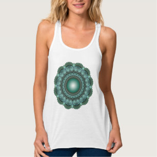 Verziertes Fraktal Mandala Tank Top