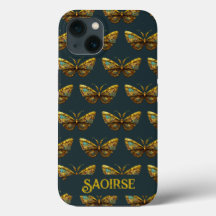 Verziertes Gold und Aquamarines Schmetterling