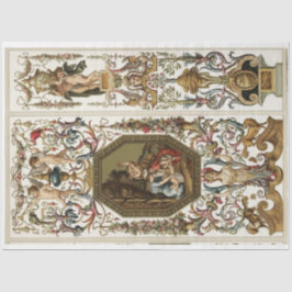 Verziertes Goldbarockpapier Seidenpapier