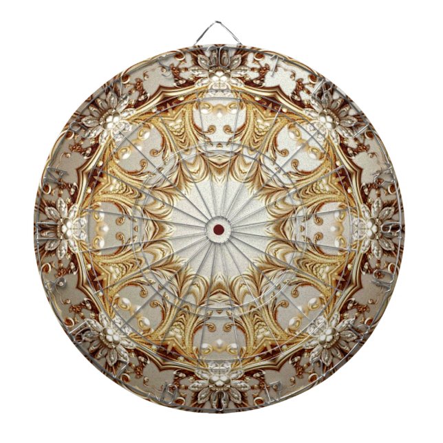 Verziertes goldenes Dartboard Dartscheibe (vorne)