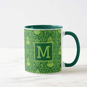 Verziertes Grinch-Muster in Grün Mit Ihrem Monog Tasse