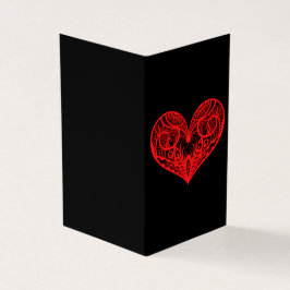 Verziertes Herz Platonische Valentine Notecard 25p