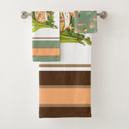 Verziertes Horned Frozen Handtuch Badhandtuch Set