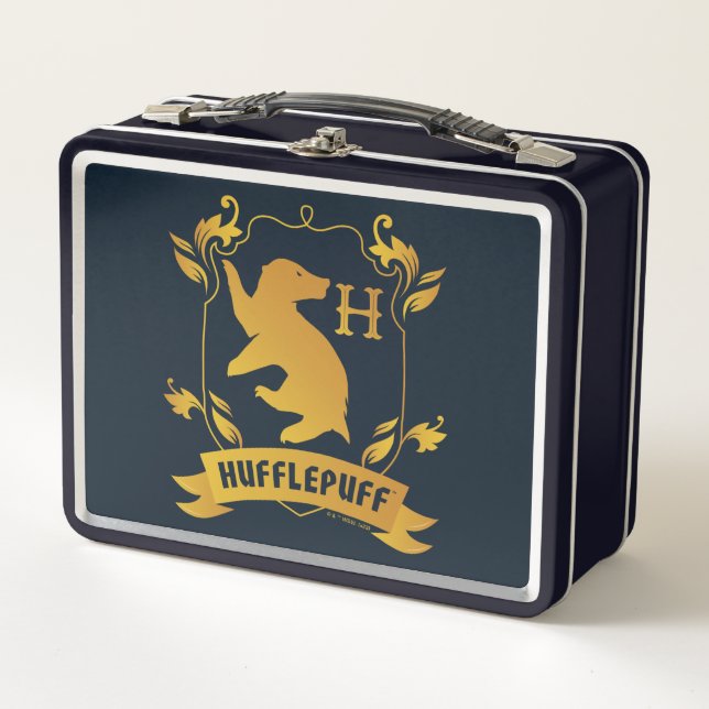 Verziertes HUFFLEPUFF™-Wappen Metall Brotdose (Vorderseite)