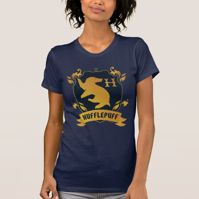 Verziertes HUFFLEPUFF™-Wappen T-Shirt (Vorderseite)