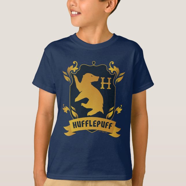Verziertes HUFFLEPUFF™-Wappen T-Shirt (Vorderseite)