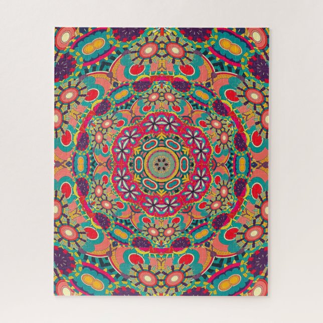 Verziertes Kaleidoskop Mandala Muster Puzzle (Vertikal)