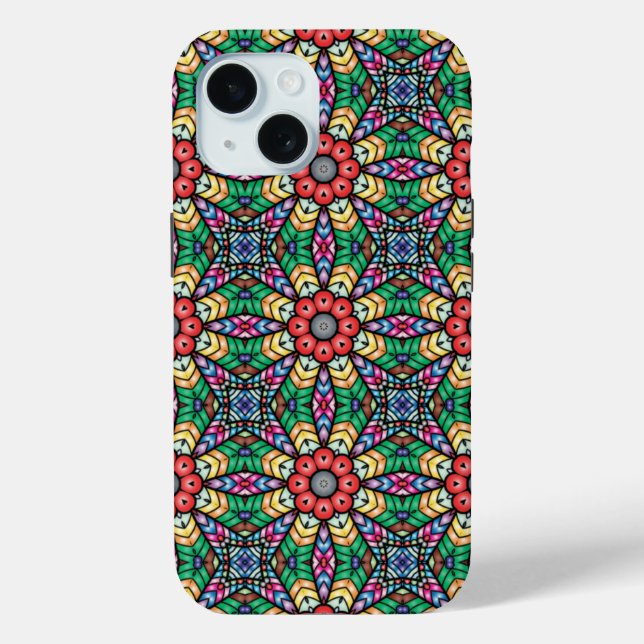 Verziertes Kaleidoskop-Muster Case-Mate iPhone Hülle (Rückseite)