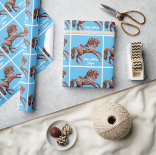 Verziertes Karussellpferd Geschenkpapier