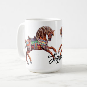 Verziertes Karussellpferd Kaffeetasse