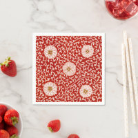 Verziertes klassisches Muster mit roter Blume
