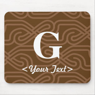 Verziertes Knüpfarbeit-Monogramm - Buchstabe G Mousepad