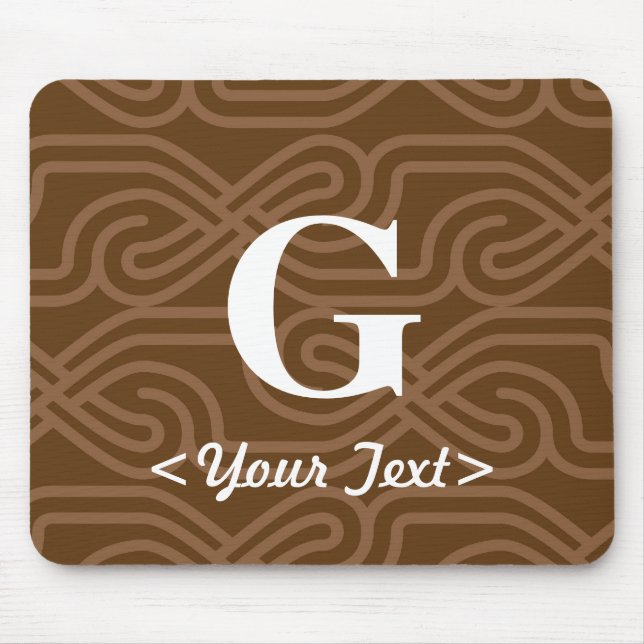 Verziertes Knüpfarbeit-Monogramm - Buchstabe G Mousepad (Vorne)