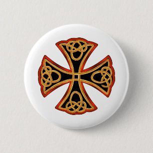 verziertes Kreuz mit Klammer Button