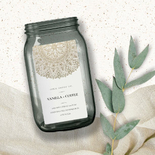 VERZIERTES MANDALA SILVER PALE GOLD FOIL KANDLE ET