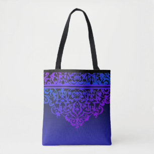 Verziertes Muster Lila Ombre-Tasche