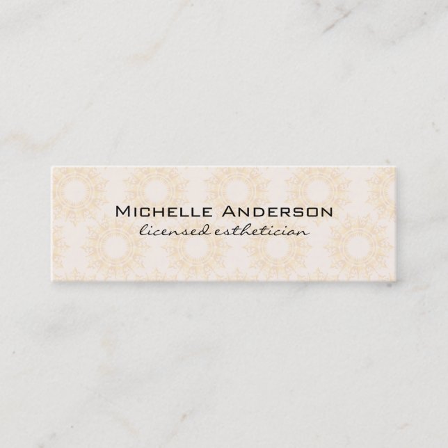 Verziertes Muster Mini Visitenkarte (Vorderseite)