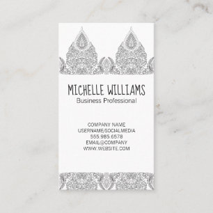 Verziertes Muster Visitenkarte