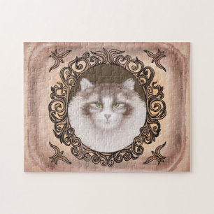 Verziertes Norwegisches Katze Puzzle