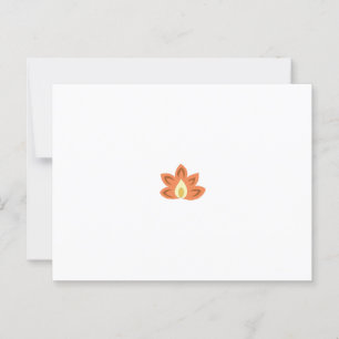 Verziertes, orangefarbenes Blume-Design mit zentra Postkarte