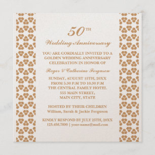 Verziertes Pattern Hochzeit Jahrestag Einladung