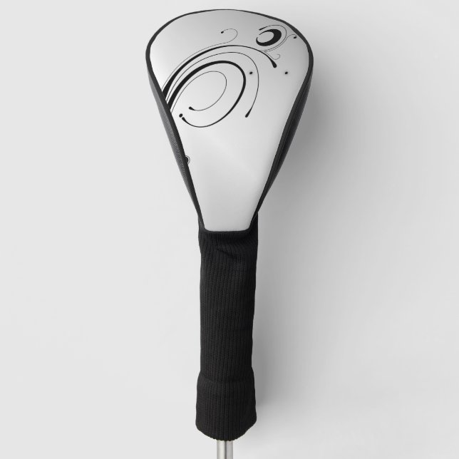 Verziertes Silber Golf Headcover (Vorderseite)