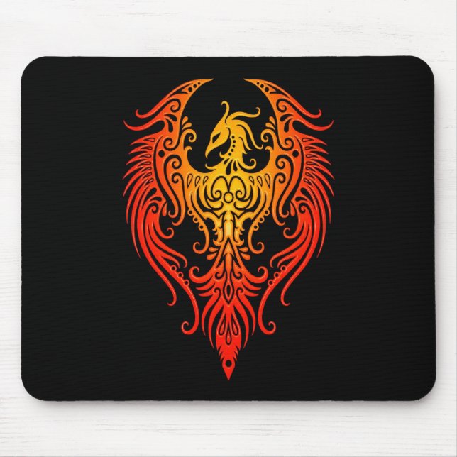 Verziertes Stammes- Phoenix Mousepad (Vorne)