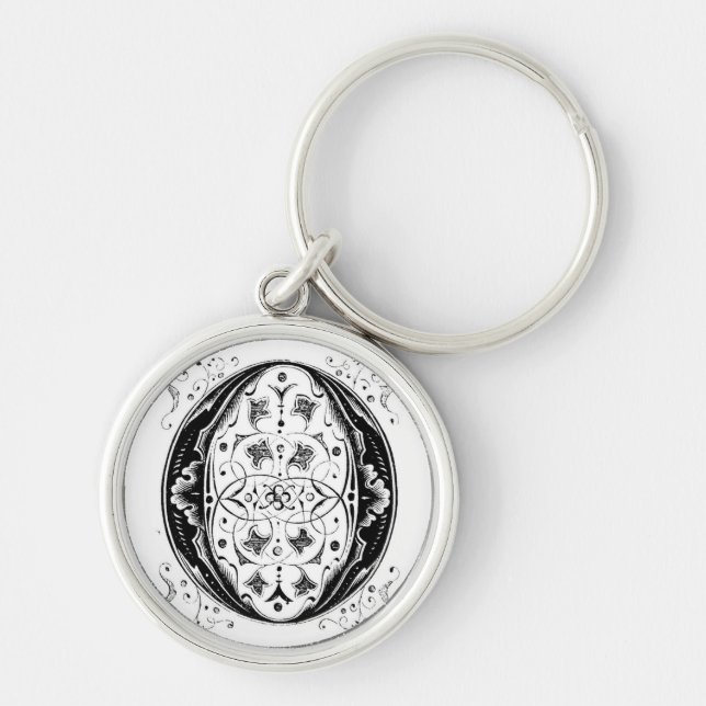 Verziertes Vintages Monogramm "O" Schlüsselanhänger (Vorne)