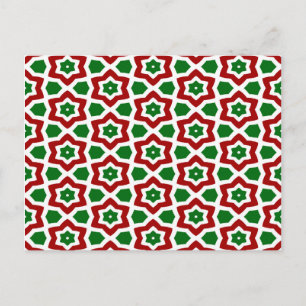 Verziertes Weihnachtsmuster Postkarte